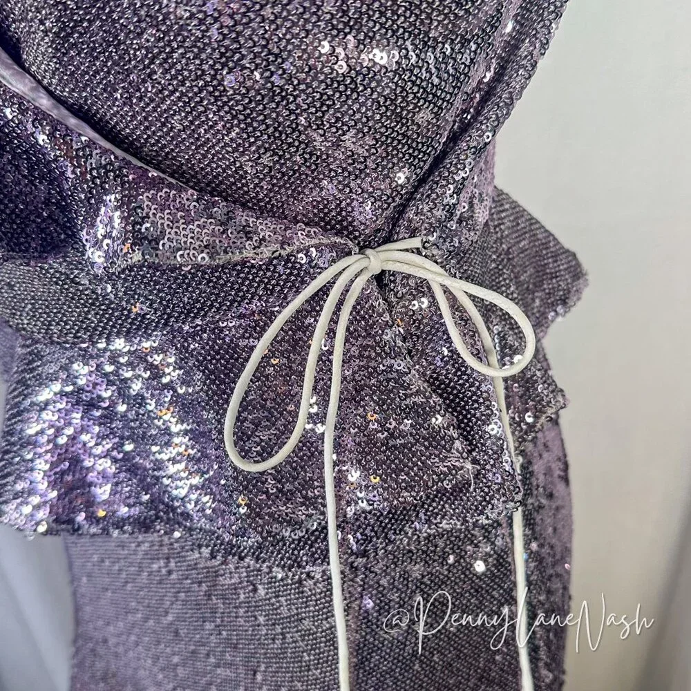 Rebecca Minkoff Sequined  Ruffled Tank & Skirt Set - Picture 9 of 15